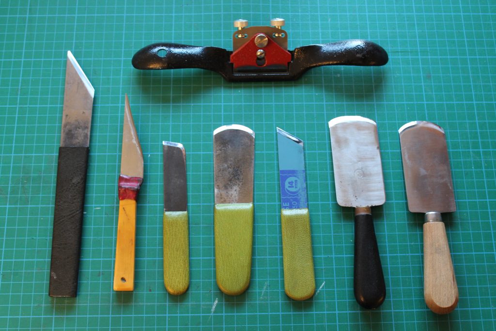 Leather Paring Knives for Bookbinding